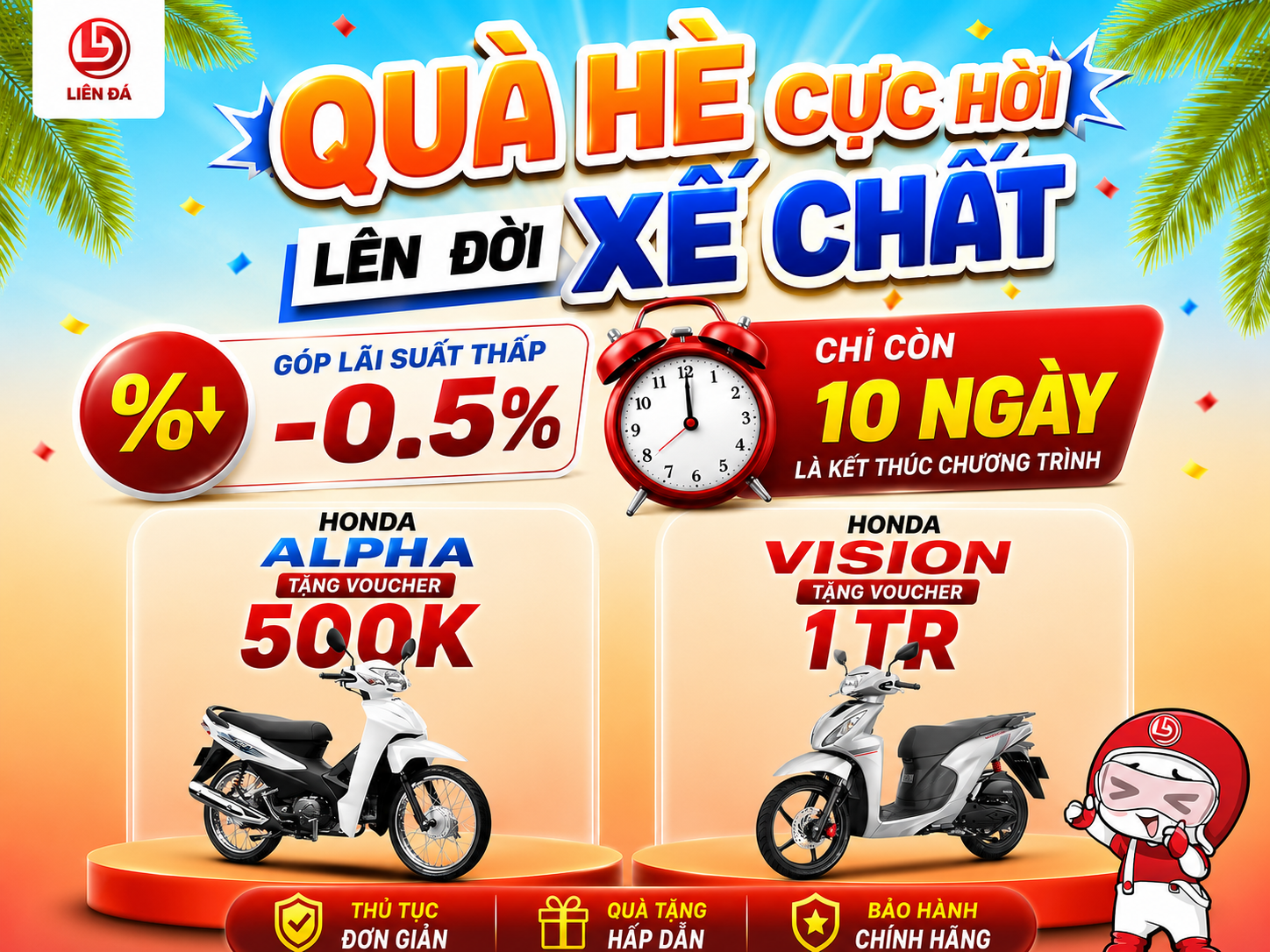Quà Hè Cực Hời Lên Đời Xế Chất Cùng Honda Liên Đá