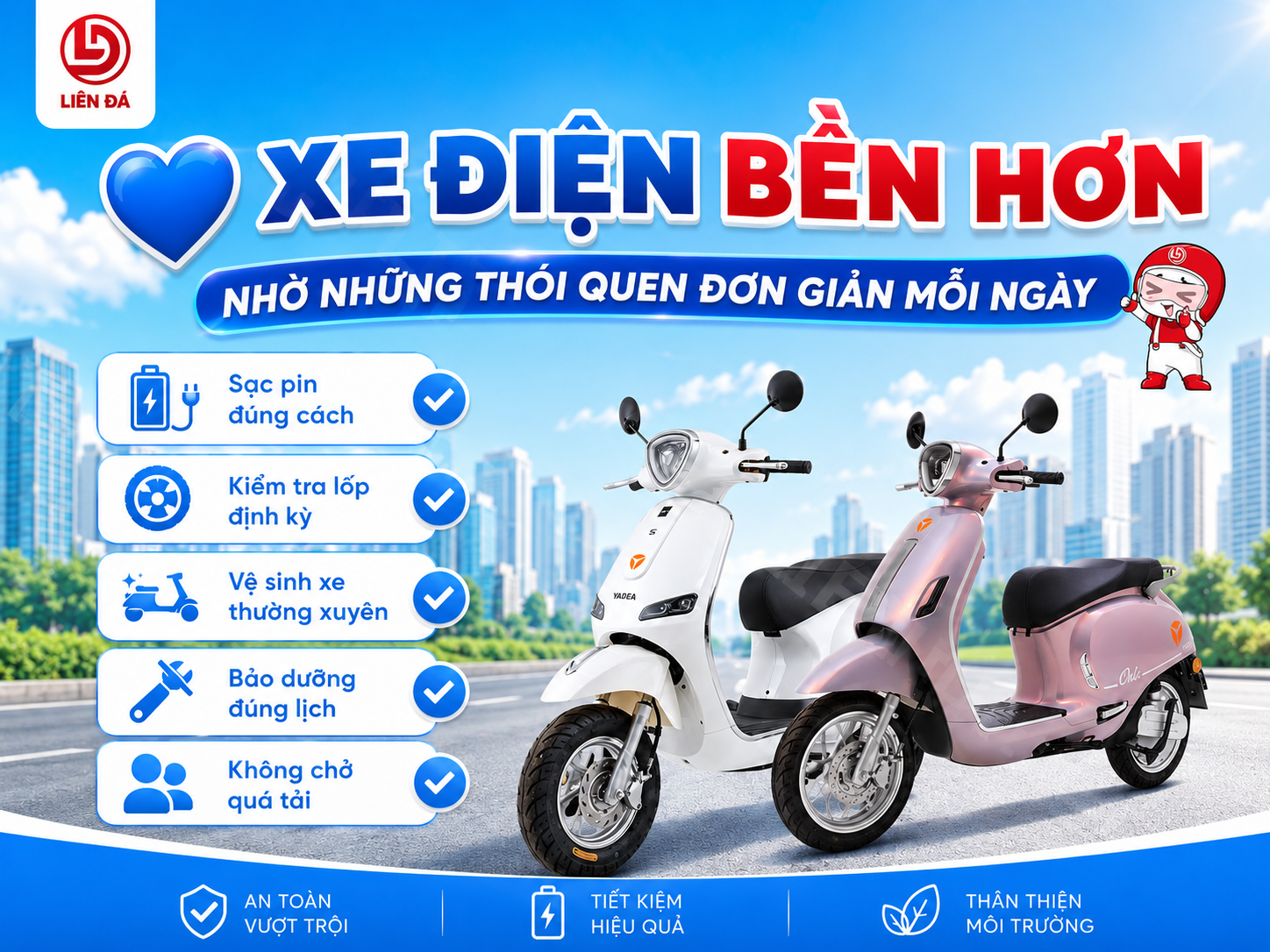 Xe Điện Bền Hơn Nhờ Những Thói Quen Đơn Giản Mỗi Ngày