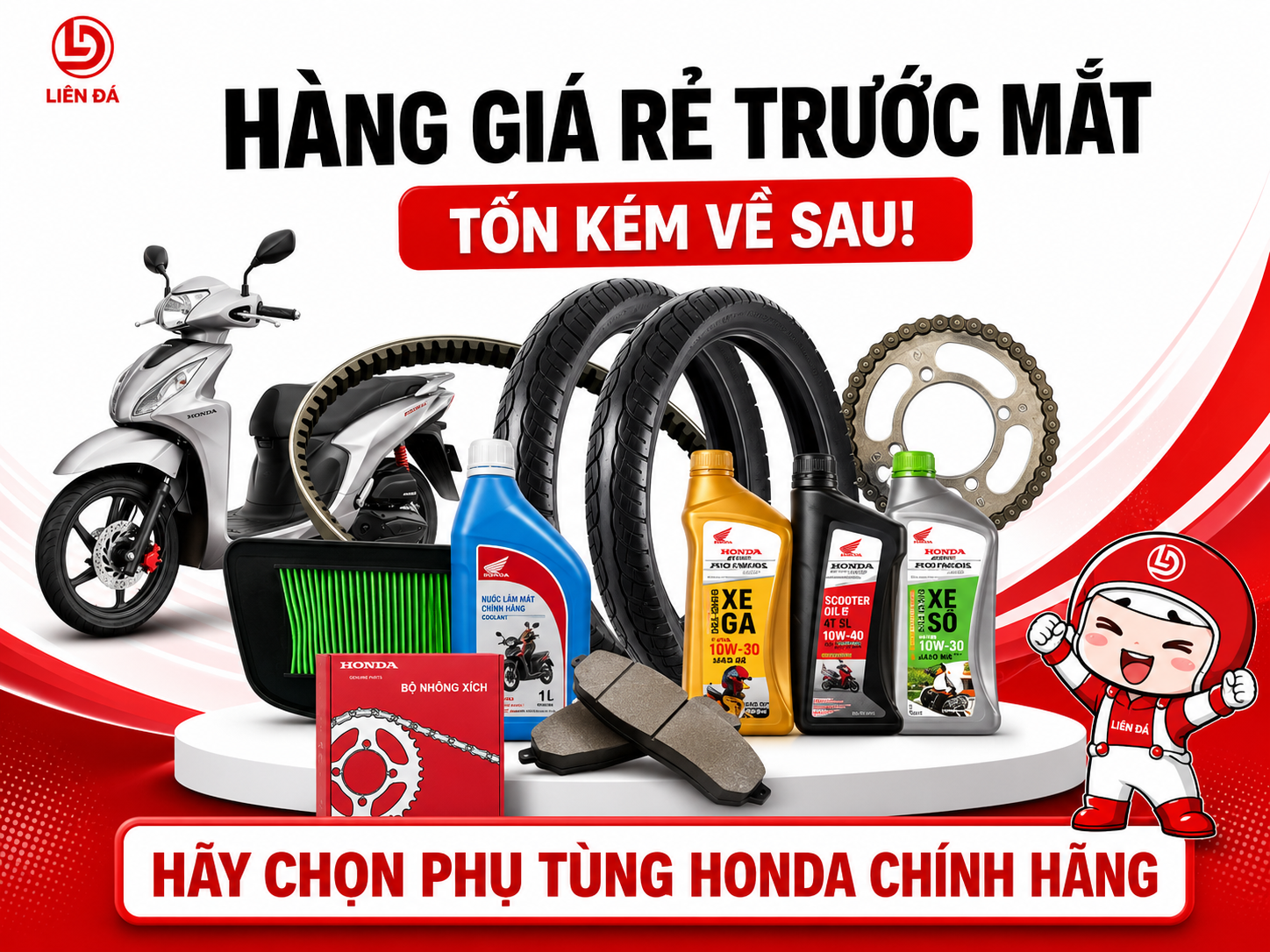 Honda Liên Đá Cảnh Báo Hàng Giả Rẻ Trước Mắt Tốn Kém Về Sau