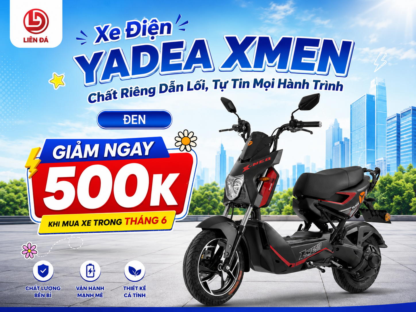 Xe Điện YADEA XMEN – Chất Riêng Dẫn Lối, Tự Tin Mọi Hành Trình