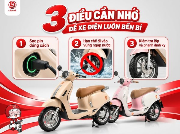 3 Điều Cần Nhớ Để Xe Điện Luôn Bền Bỉ, Vận Hành Ổn Định