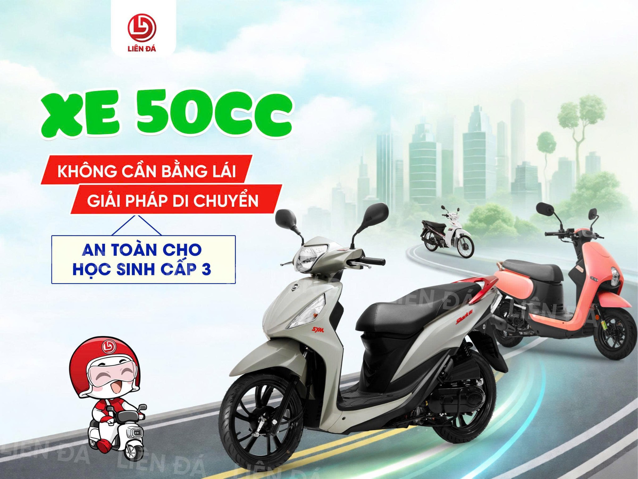 Xe 50cc Không Cần Bằng Lái – Giải Pháp Di Chuyển An Toàn Cho Học Sinh cấp 3