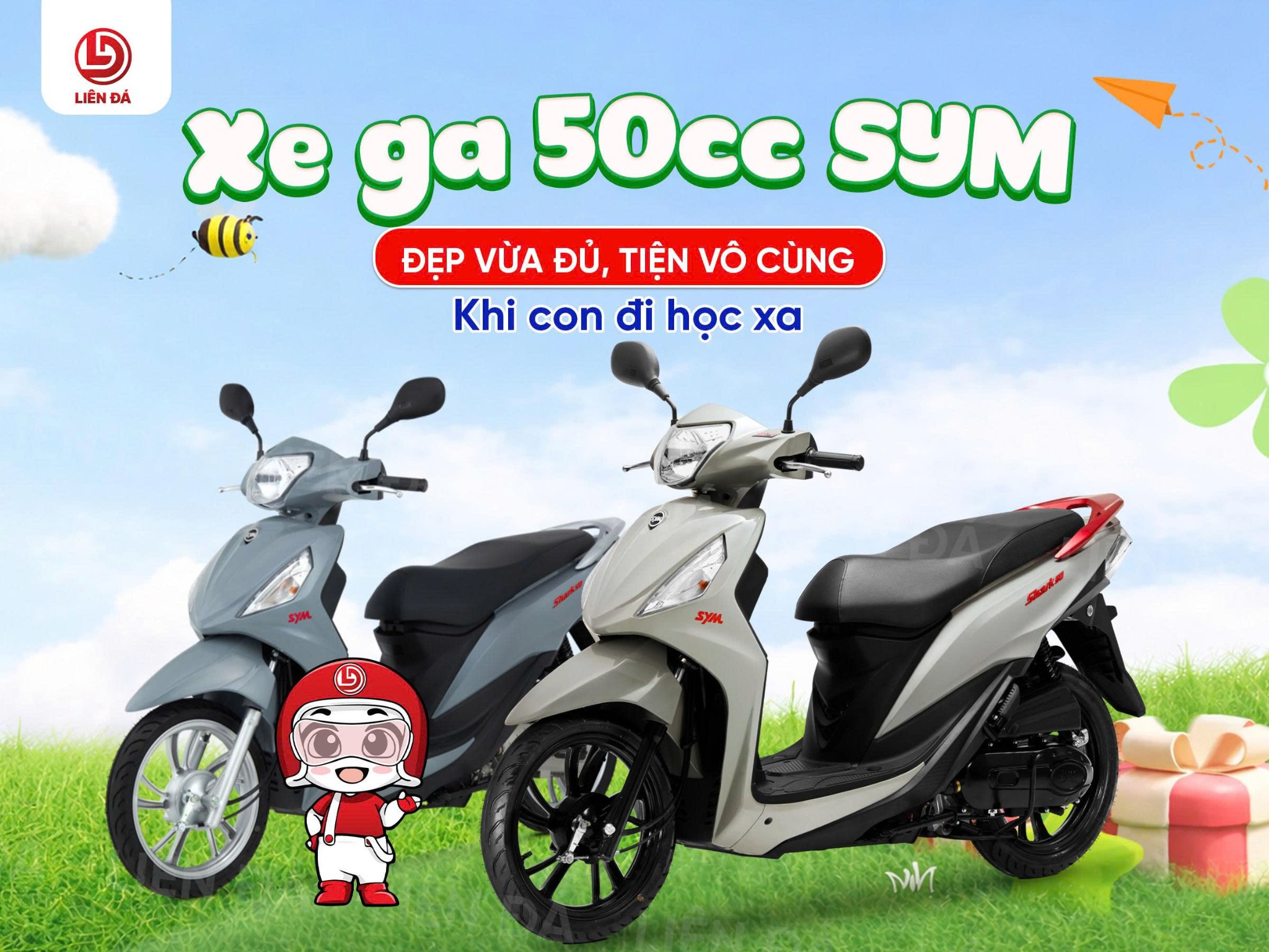 XE GA 50CC SYM - ĐẸP VỪA ĐỦ, TIỆN VÔ CÙNG KHI CON ĐI HỌC XA