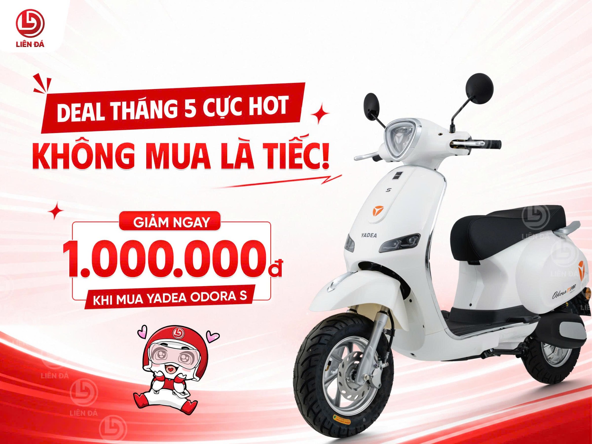 DEAL THÁNG 5 CỰC HOT - KHÔNG MUA LÀ TIẾC! GIẢM NGAY 1.000.000Đ KHI MUA YADEA ODORA S