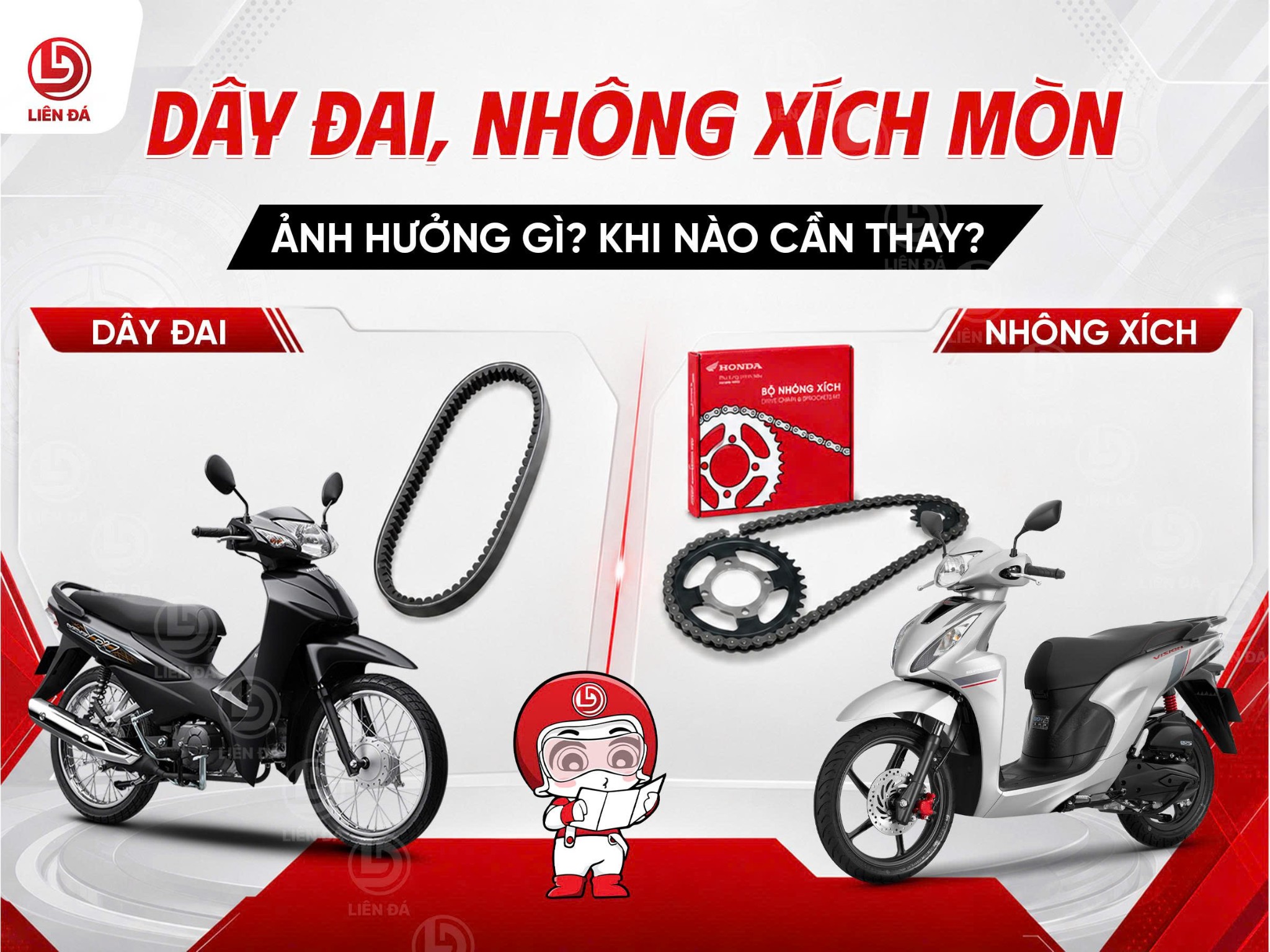 DÂY ĐAI, NHÔNG XÍCH MÒN ẢNH HƯỞNG GÌ? KHI NÀO CẦN THAY?