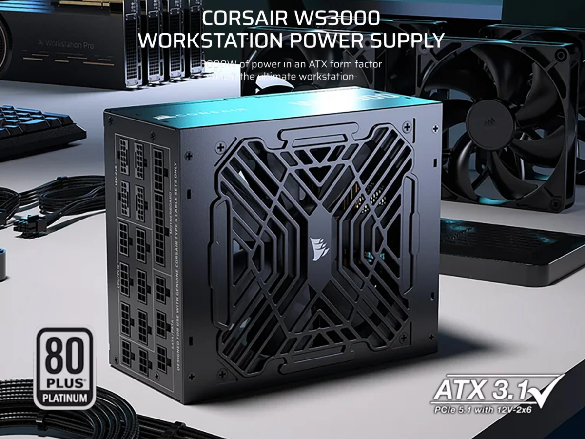 CORSAIR Ra Mắt WS3000 – Bộ Nguồn 3000W ATX 3.1 Cho Máy Trạm Hiệu Năng Cao