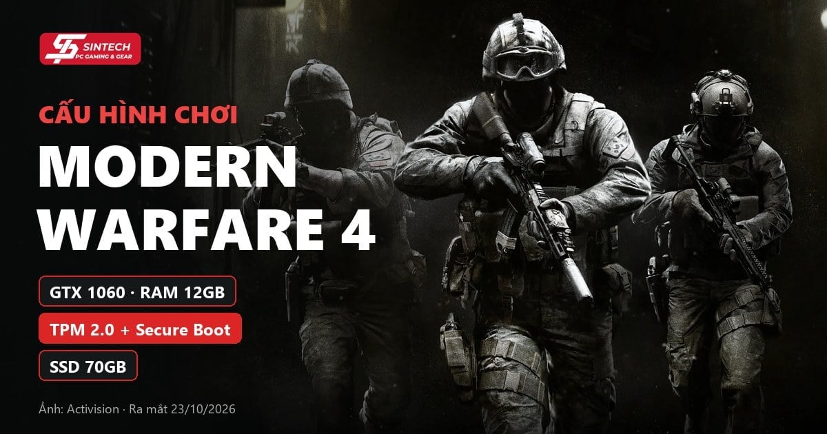 Cấu hình chơi Call of Duty Modern Warfare 4 trên PC, laptop