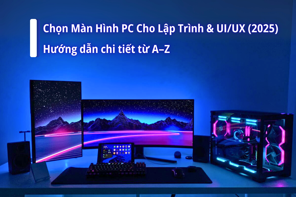 Chọn màn hình PC cho lập trình & UI/UX (2025): Hướng dẫn chi tiết từ A–Z