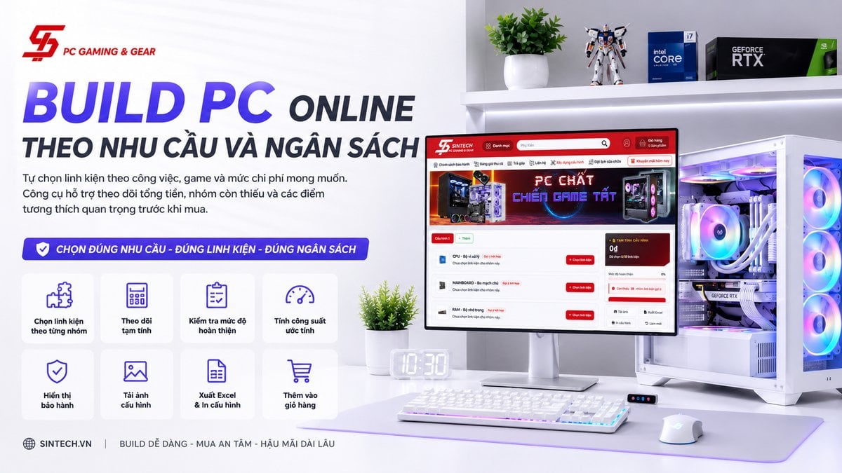 Build PC Online Là Gì? Tự Xây Dựng Cấu Hình PC