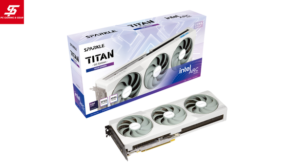 VGA SPARKLE Arc B580 TITAN Luna OC 12GB GDDR6 — ảnh mô tả chi tiết