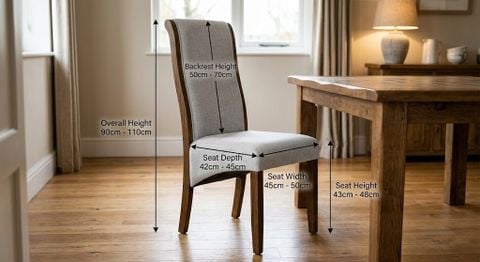 Kích Thước Ghế Ăn Tiêu Chuẩn Và Những Điều Cần Biết Khi Lựa Chọn
