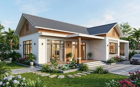 Danh sách mẫu nhà cấp 4 120m2 3 phòng ngủ 1 thờ đẹp, thu hút