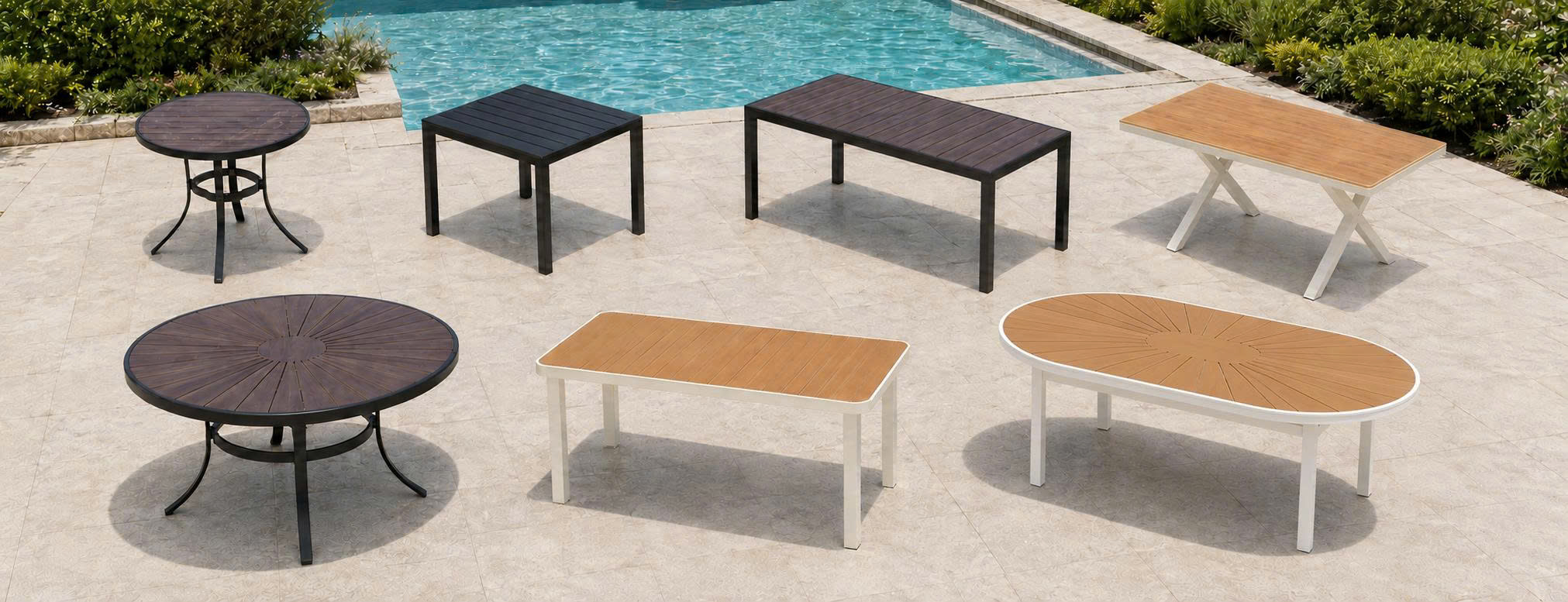 BÀN POLYWOOD GIẢ GỖ
