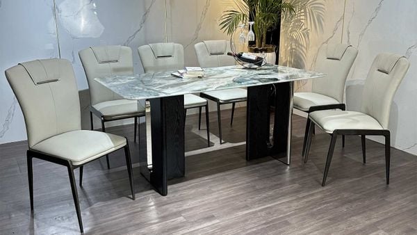 Bàn Ăn Mặt Đá Smoke HAK68