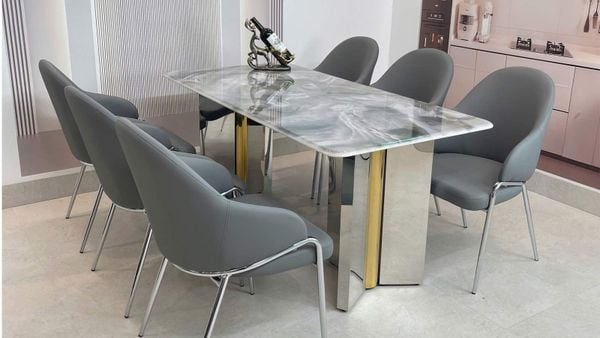 Bàn Ăn Mặt Đá Cao Cấp HAK28