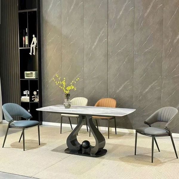 Bộ bàn ăn mặt đá 4 ghế Heart - DPBA26