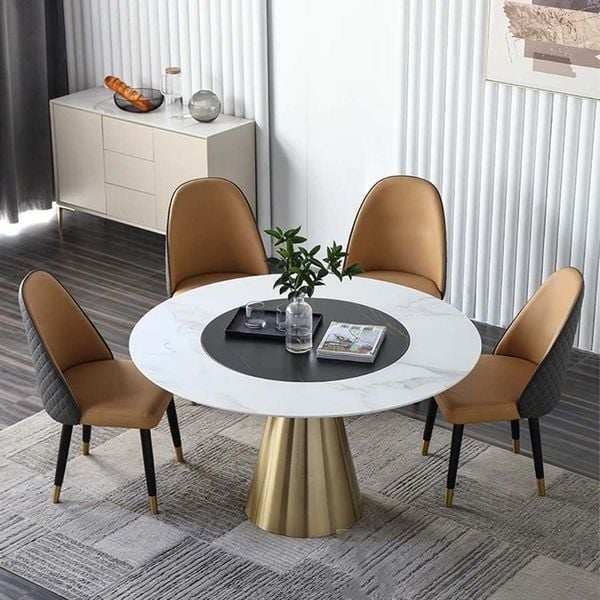 Bàn ăn mặt đá tròn thông minh Jacky - DPBC06