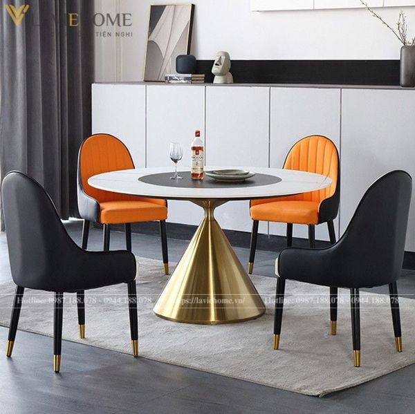 Bộ bàn ăn 4 ghế mặt đá bonny và ghế monet