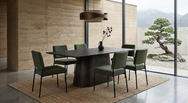 Kích thước bộ bàn ăn 6 ghế mặt đá
