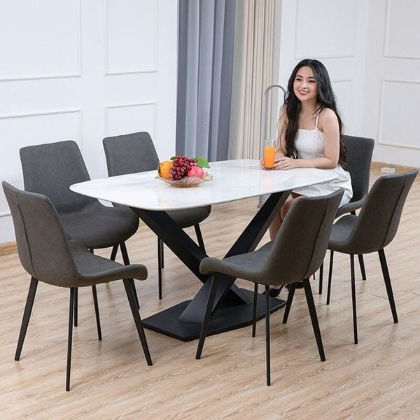 Bộ bàn ăn 6 ghế cao cấp Fiona