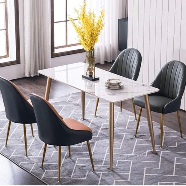 Bộ bàn ăn 6 ghế mặt đá Agnes