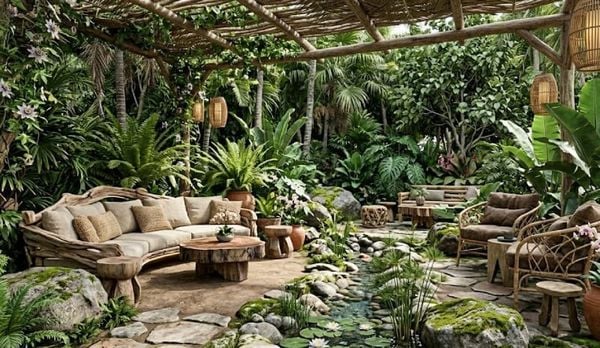Decor cafe sân vườn phong cách Eco/Nature