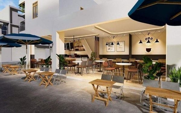 Decor quán cafe ngoài trời vỉa hè không gian mở
