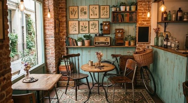 Decor&nbsp;quán cafe không gian nhỏ&nbsp;Vintage
