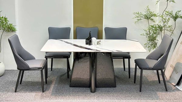 Ghế ăn chân sắt bọc da VNGA02