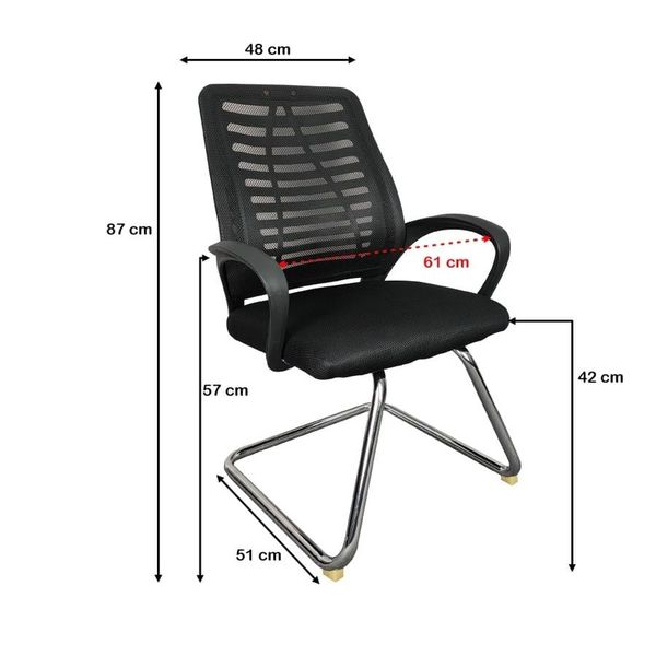 Mẫu ghế chân quỳ lưới có tay TKK02-1