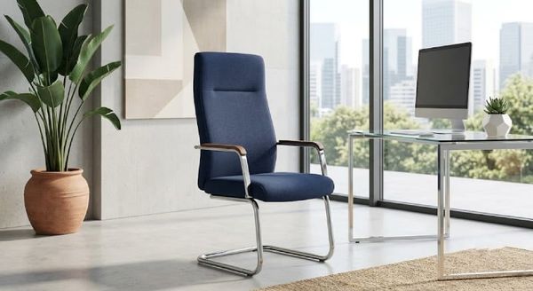 Ghế chân quỳ bọc nỉ lưng cao
