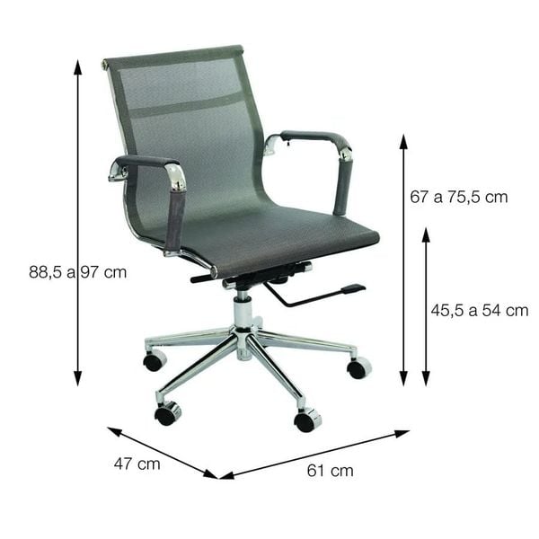 Ghế văn phòng xoay lưới lưng thấp chân mạ điện DPD09