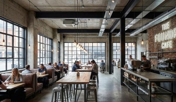 Nội thất nhà hàng cafe công nghiệp