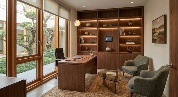 Phòng giám đốc nhỏ đẹp với nội thất thông minh