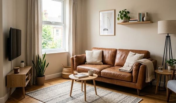 Mẫu sofa da phòng khách nhỏ