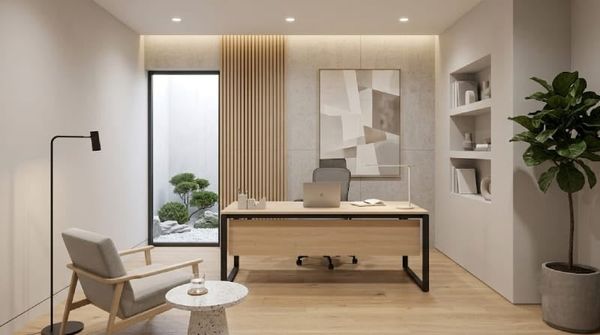 Thiết kế phòng giám đốc 20m2 phong cách tối giản