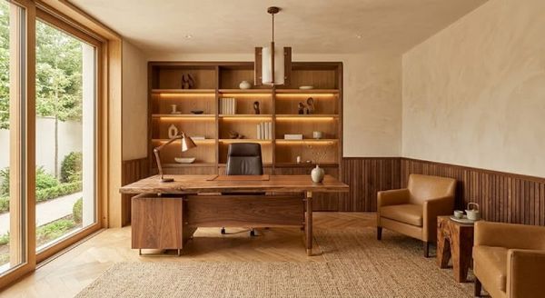 Thiết kế phòng giám đốc 20m2 nội thất gỗ tự nhiên
