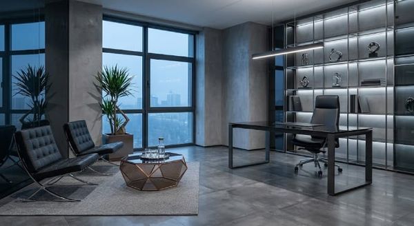 Thiết kế phòng giám đốc 20m2 có khu vực tiếp khách