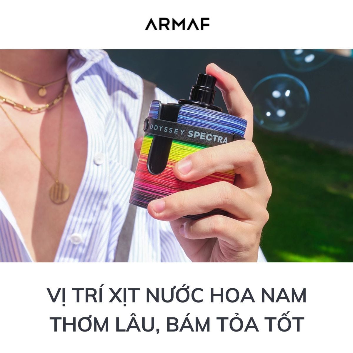 Vị trí xịt nước hoa nam THƠM LÂU, BÁM TỎA TỐT