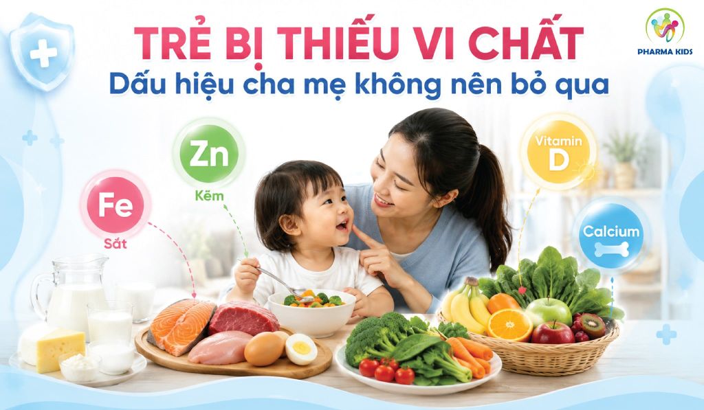Trẻ bị thiếu vi chất: Dấu hiệu nhận biết và cách bổ sung đúng cách