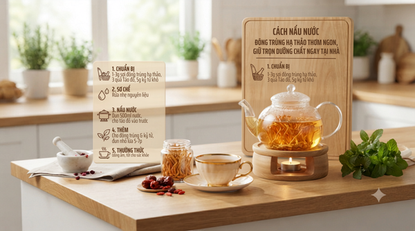 Cách nấu nước đông trùng hạ thảo thơm ngon, giữ trọn dưỡng chất ngay tại nhà