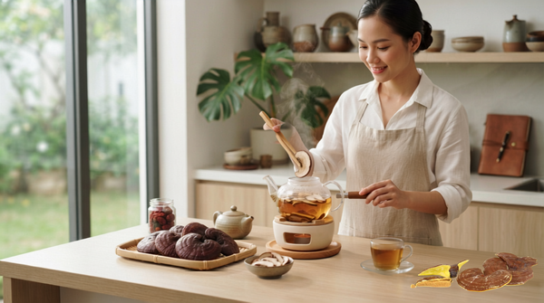 Cách nấu nước linh chi đánh thức trọn vẹn linh khí thảo dược