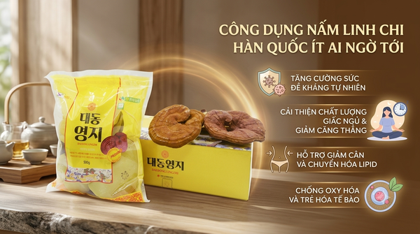 Công dụng nấm linh chi Hàn Quốc ít ai ngờ tới