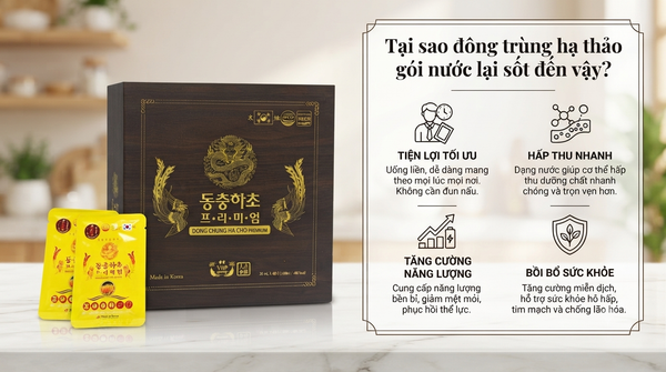 Tại sao đông trùng hạ thảo gói nước lại sốt đến vậy?