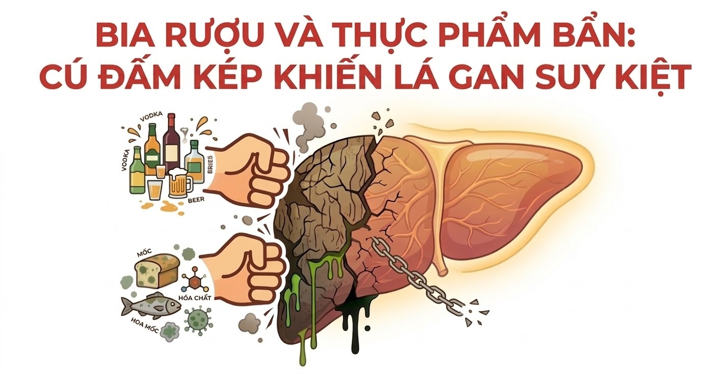 Bia rượu và thực phẩm bẩn: 