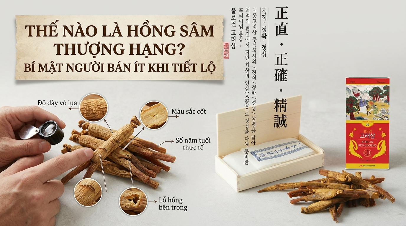 Thế nào là hồng sâm thượng hạng? Bí mật người bán ít khi tiết lộ
