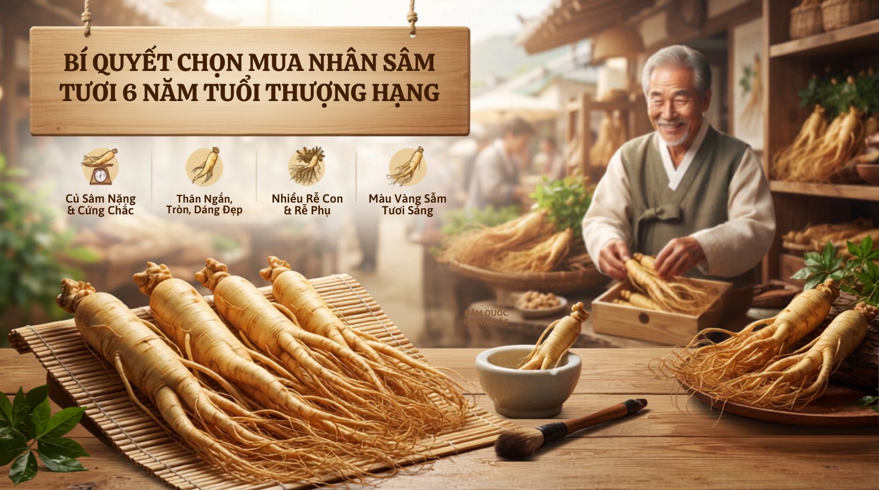 Bí quyết chọn mua nhân sâm tươi 6 năm tuổi thượng hạng, chính gốc Hàn Quốc