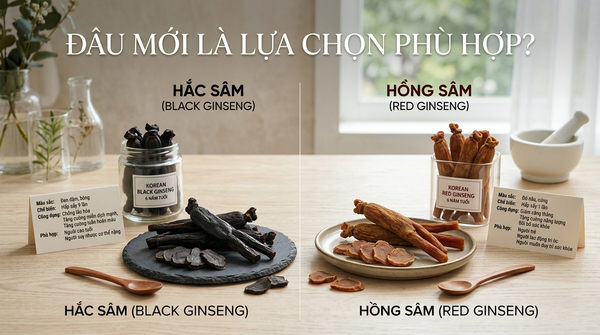 Phân biệt hắc sâm và hồng sâm: Đâu mới là lựa chọn phù hợp?