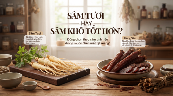 Sâm tươi hay sâm khô tốt hơn? Đừng chọn theo cảm tính nếu không muốn 