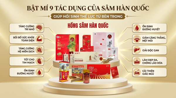 Bật mí 9 tác dụng của sâm Hàn Quốc giúp hồi sinh thể lực từ bên trong